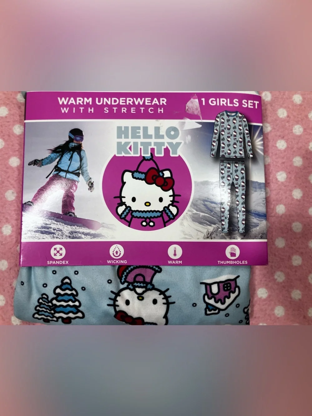 Hello Kitty Warm Underwear Girls M